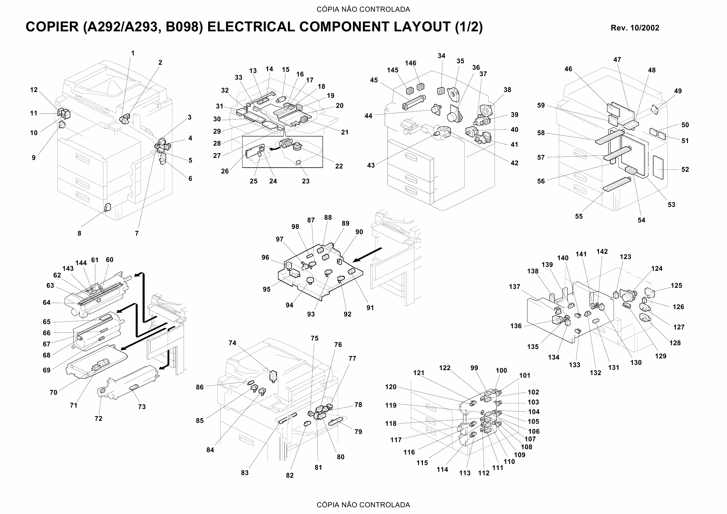 RICOH Aficio 551 551P 700 700P 1055 A292 A293 G594 B098 Circuit Diagram-2